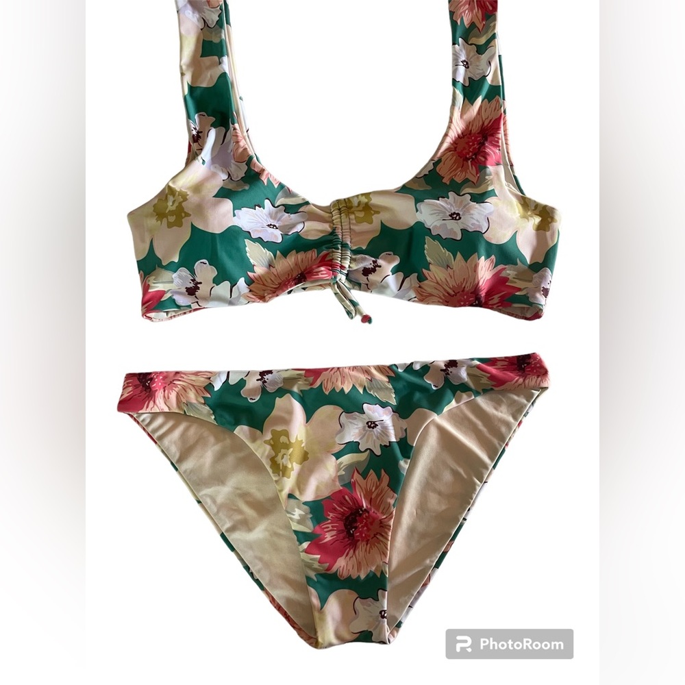Rusty Flax Bralette Bikini Top & Rusty Honey Midi Bikini Pant